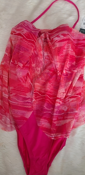 Ralph Lauren Coral Reef Calypso Flyaway One-Piece Swimimsuit, size 6 - Picture 3 of 5